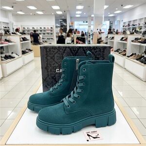🥾 Cape Robbin Shanda Combat Boots. Teal Size 5. New in Box